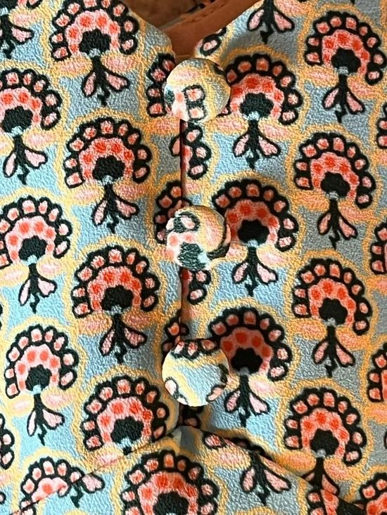 Alice + Olivia Dana Printed Puff Sleeve Mini Dress - Solstice Floral - Size 6 - Picture 7 of 12